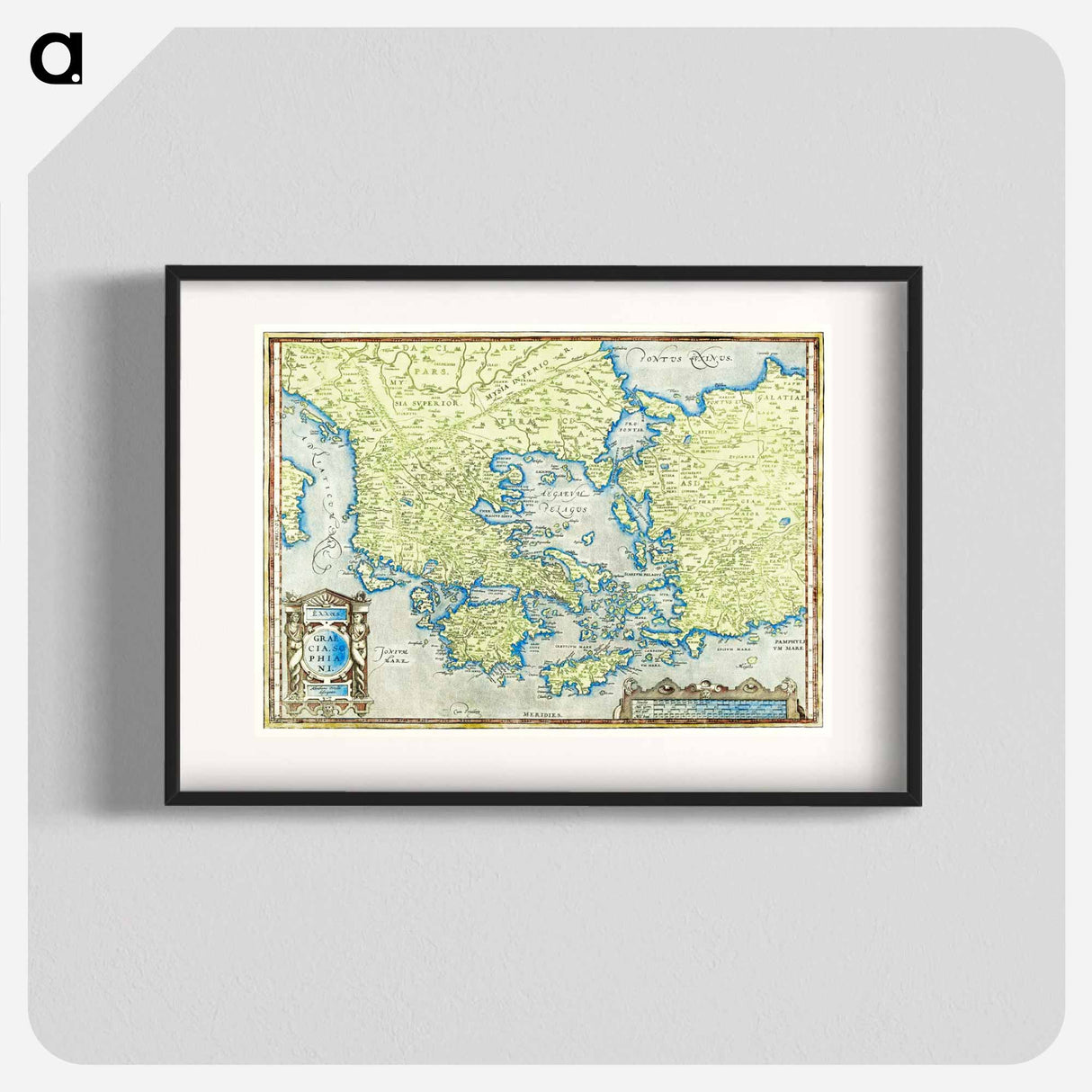 Kaart van Griekenland - アンティーク地図 Poster.