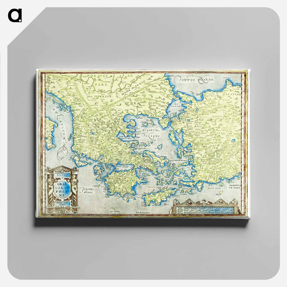 Kaart van Griekenland - アンティーク地図 Canvas.