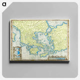 Kaart van Griekenland - アンティーク地図 Canvas.