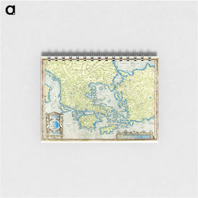アートメモ帳-Kaart van Griekenland - アンティーク地図 Memo.