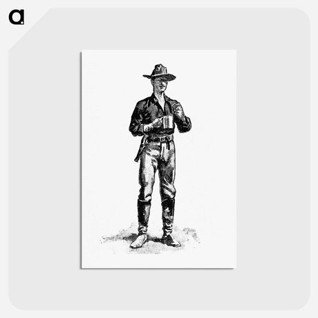 アートポストカード-Cowboy from The West From A Car-Window
 - 大英図書館 Postcard.