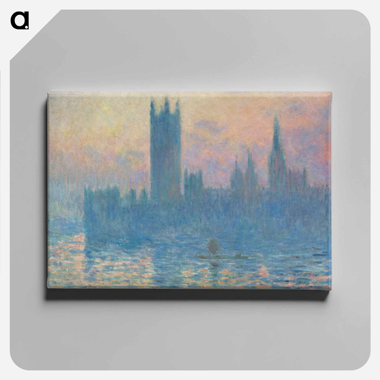 The Houses of Parliament, Sunset - クロード モネ Canvas.