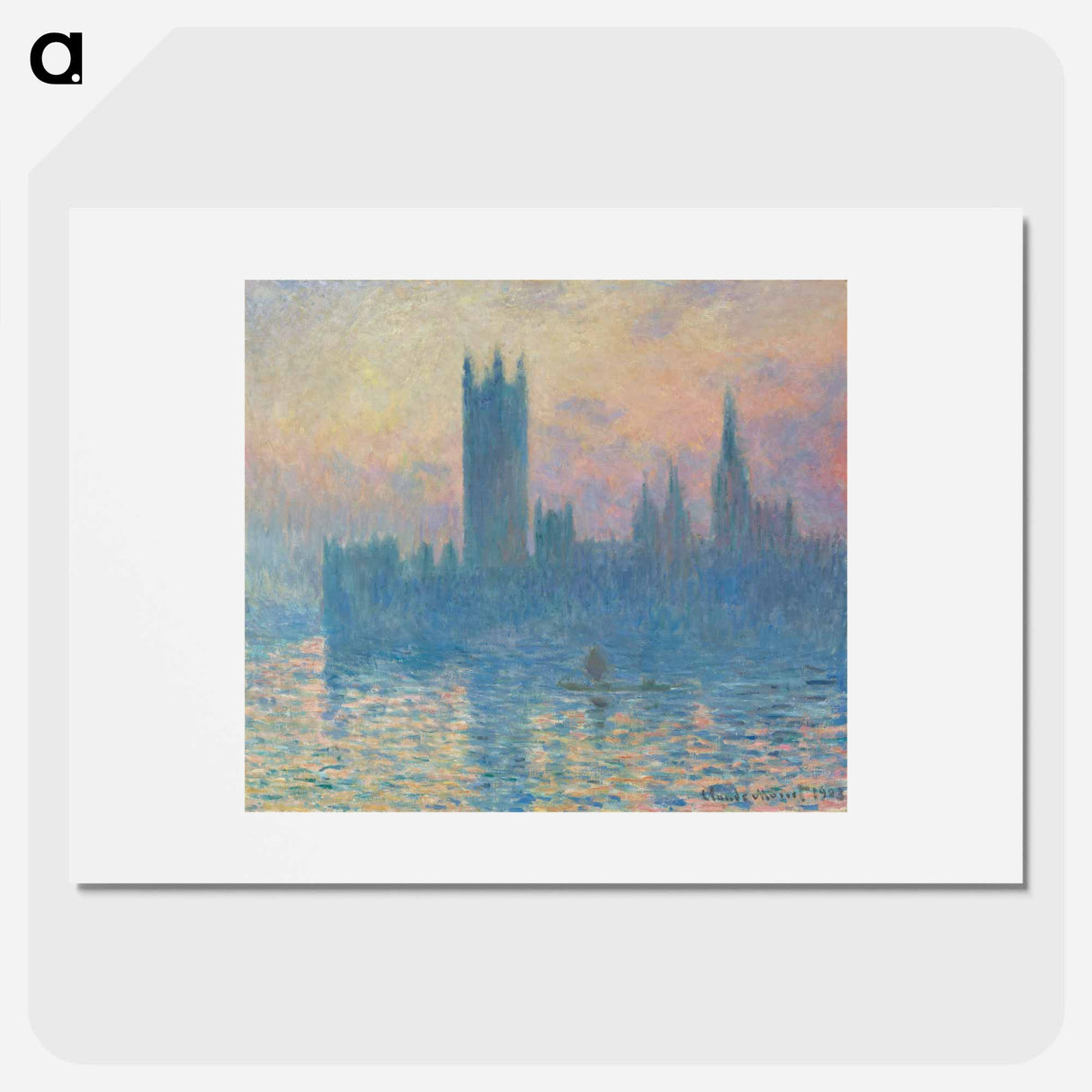 The Houses of Parliament, Sunset - クロード モネ Poster.