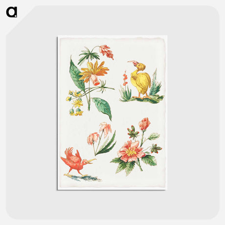 アートポストカード-Floral Designs with Two Birds
 - クリーブランド美術館 Postcard.