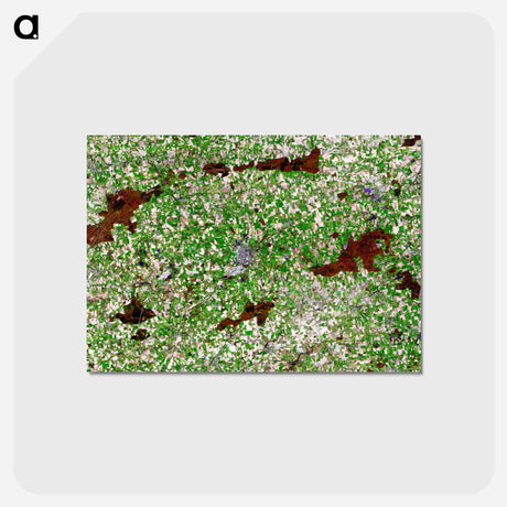 アートポストカード-Chateaubriant, France, From NASA Data
 - 上空からの地球 Postcard.