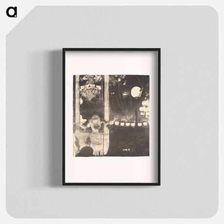 アートポスター-Mlle Bécat at the Café Ambassadeurs - エドガー ドガ Poster.