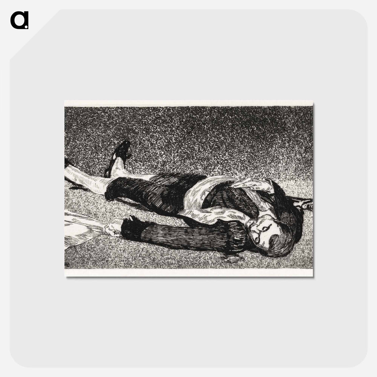 アートポストカード-Dead toreador - エドゥアール マネ Postcard.