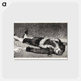 アートポストカード-Dead toreador - エドゥアール マネ Postcard.