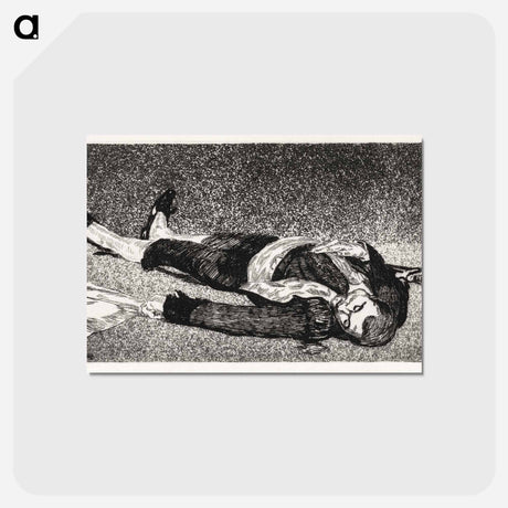 アートポストカード-Dead toreador - エドゥアール マネ Postcard.