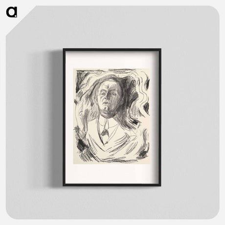 アートポスター-Self-Portrait with a Cigar - エドヴァルド ムンク Poster.