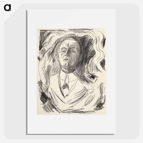 アートポスター-Self-Portrait with a Cigar - エドヴァルド ムンク Poster.