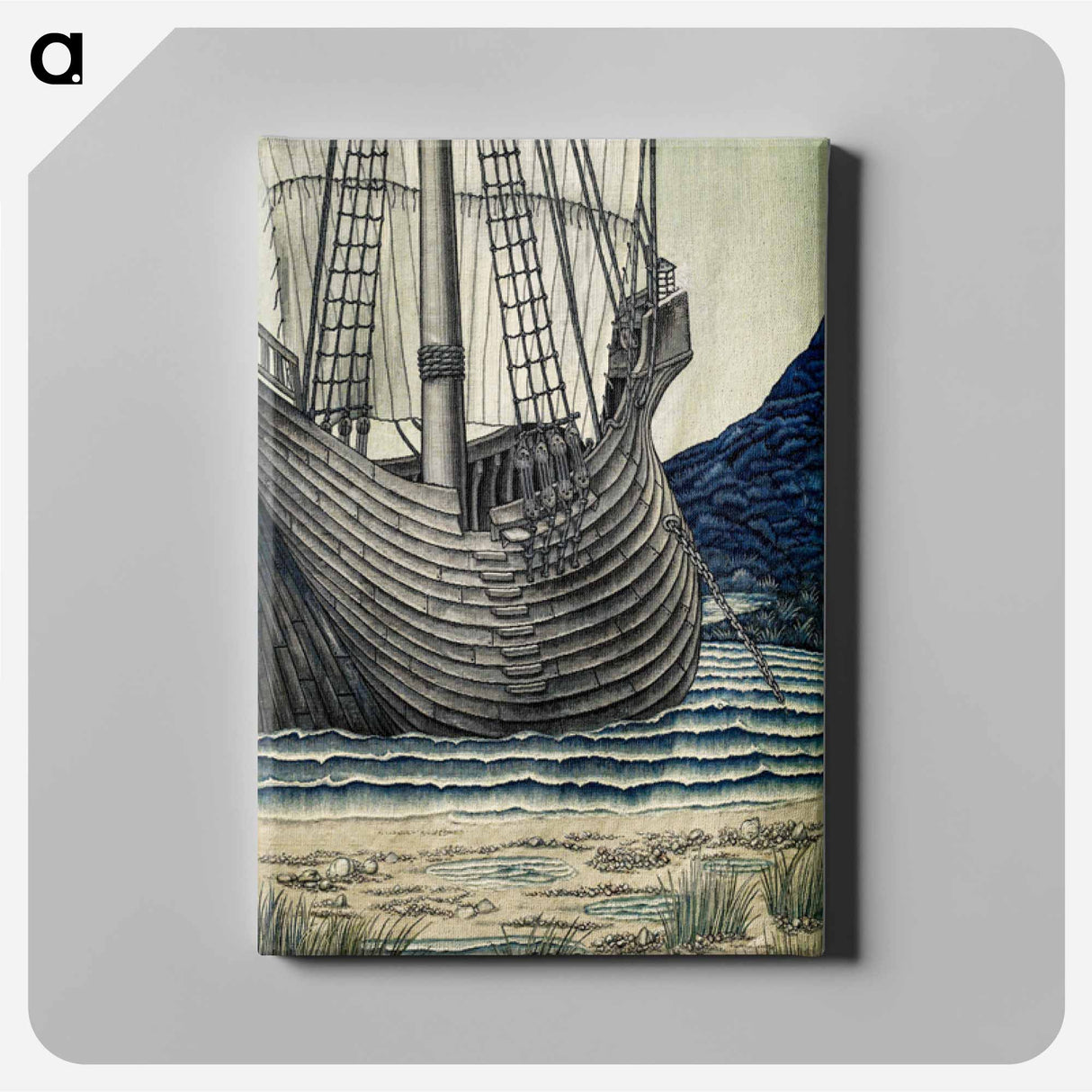 Quest for the Holy Grail Tapestries-Panel 5: The Ship - エドワード バーン ジョーンズ Canvas.