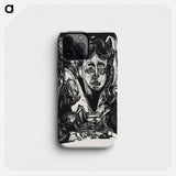 Girl Dreaming - Ernst Ludwig Kirchner Phone Case.