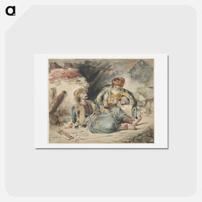 アートポストカード-The Dying Turk - ウジェーヌ ドラクロワ Postcard.