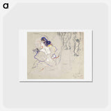 アートポストカード-Madame Thadée Natanson at the Theater - アンリ ド トゥールーズ ロートレック Postcard.