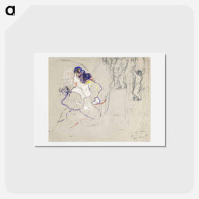 アートポストカード-Madame Thadée Natanson at the Theater - アンリ ド トゥールーズ ロートレック Postcard.