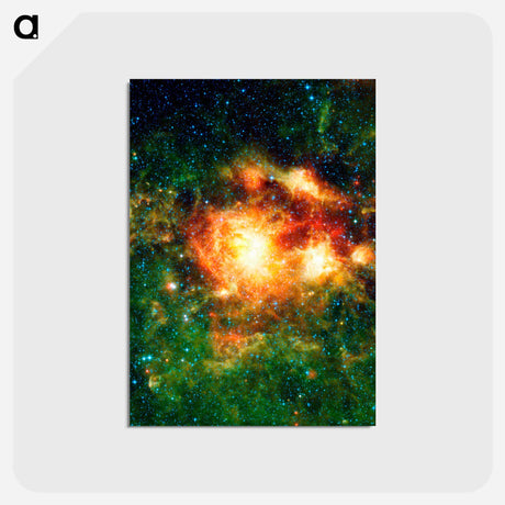 アートポストカード-Infrared Stellar Storm
 - ハッブル画像 Postcard.