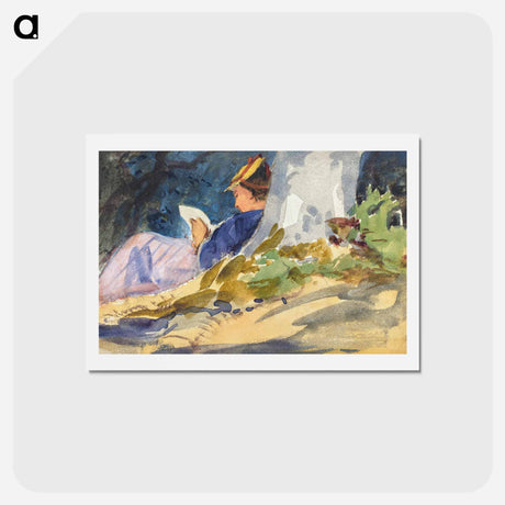 アートポストカード-Resting - ジョン シンガー サージェント Postcard.