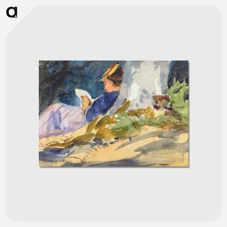 アートポストカード-Resting - ジョン シンガー サージェント Postcard.