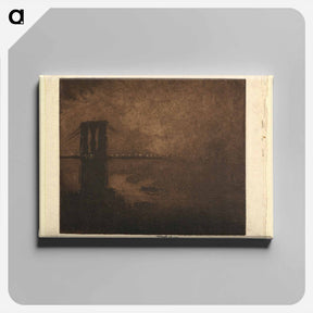 アートパネル-Brooklyn Bridge at Night
 - ジョセフ ペネル Canvas.