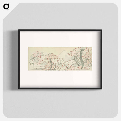 アートポスター-Mount Fuji seen through cherry blossom - 葛飾 北斎 Poster.