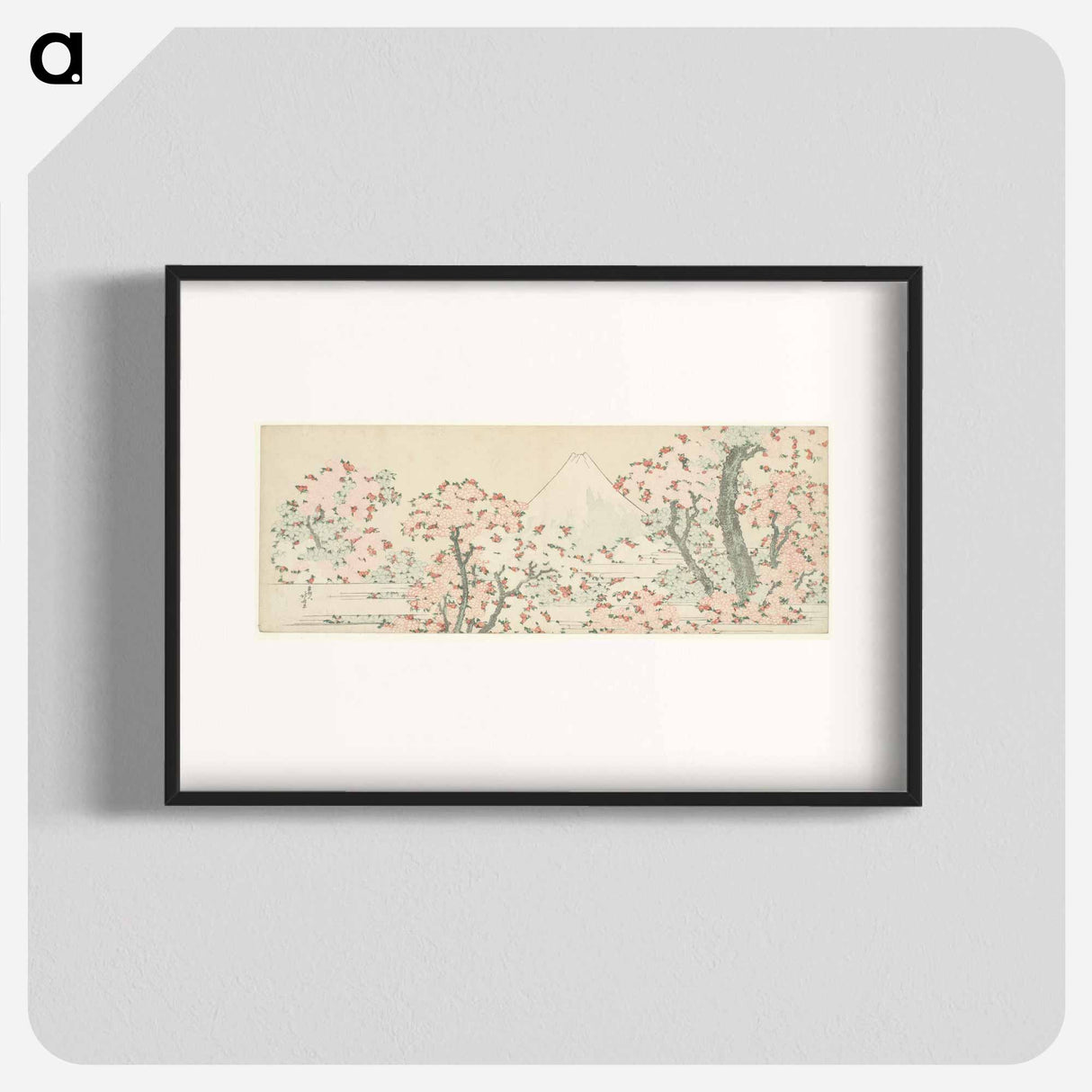 Mount Fuji seen through cherry blossoms - Katsushika Hokusai Poster.