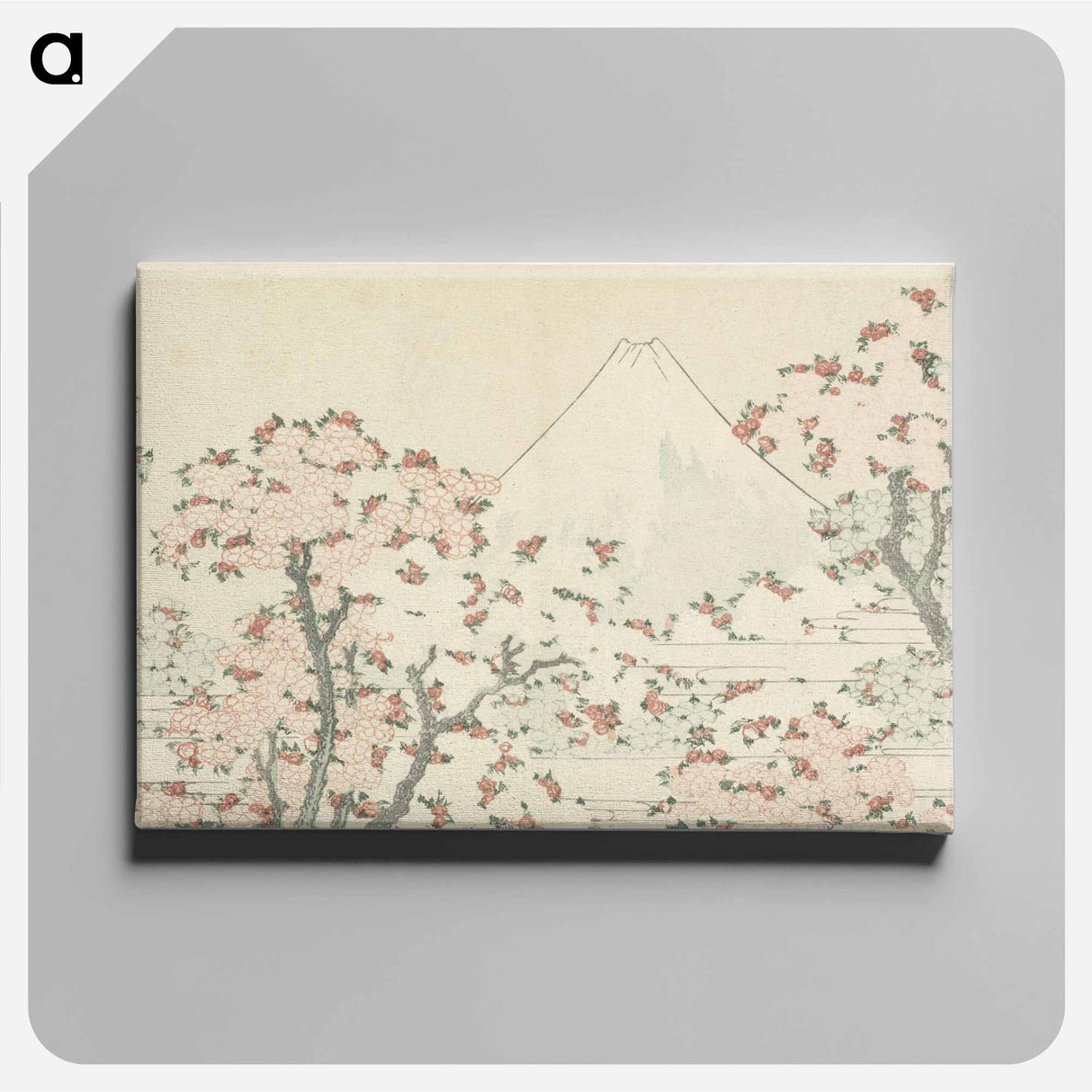 アートパネル-Mount Fuji seen through cherry blossom - 葛飾 北斎 Canvas.