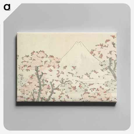 アートパネル-Mount Fuji seen through cherry blossom - 葛飾 北斎 Canvas.
