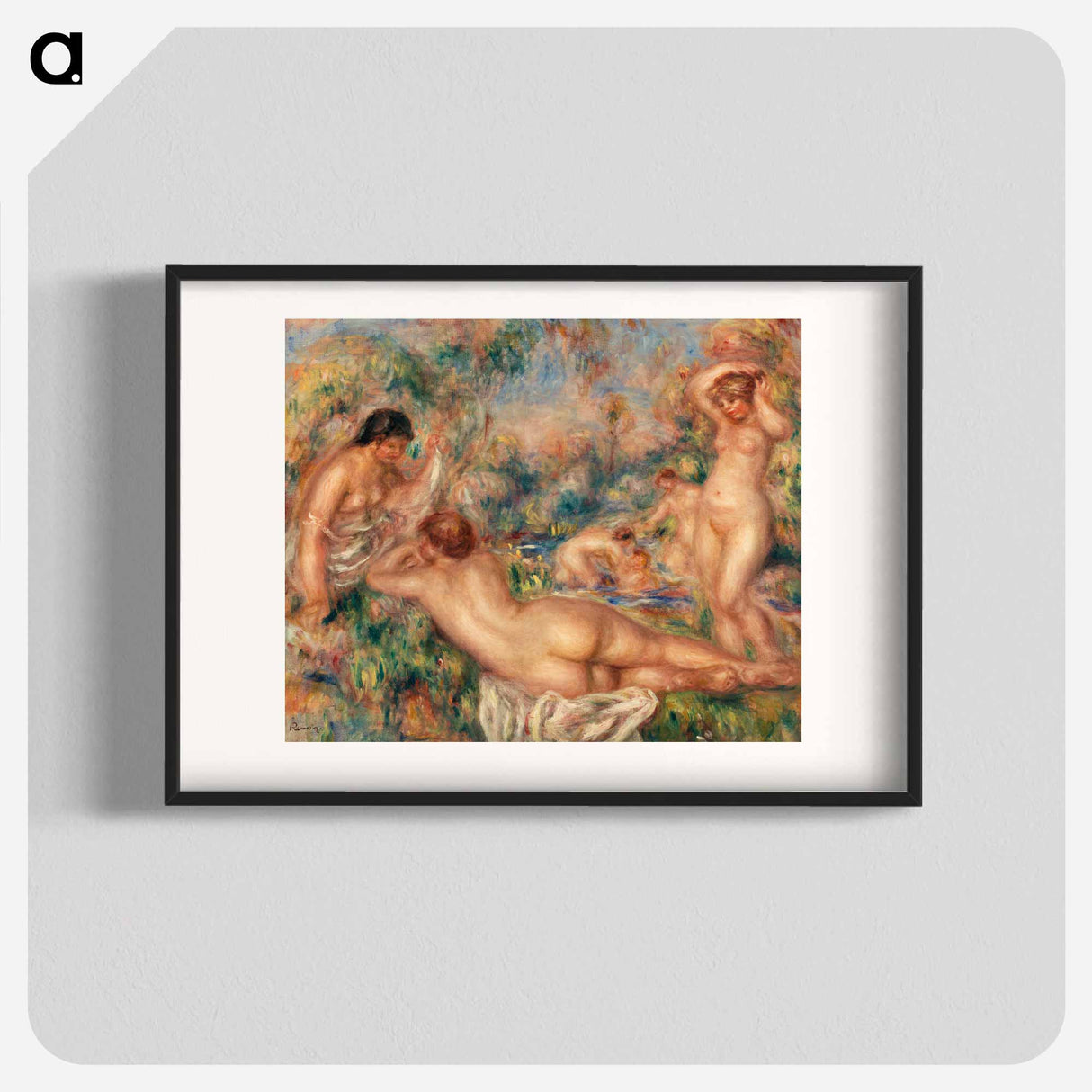 Bathers (Baigneuses) - Pierre-Auguste Renoir Poster.