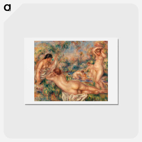 アートポストカード-Bathers (Baigneuses) - ピエール オーギュスト ルノワール Postcard.