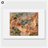 Bathers (Baigneuses) - Pierre-Auguste Renoir Poster.