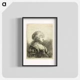 Saskia with Pearls in Her Hair - Rembrandt van Rijn Poster.
