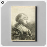 Saskia with Pearls in Her Hair - Rembrandt van Rijn Canvas.