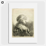 Saskia with Pearls in Her Hair - Rembrandt van Rijn Poster.