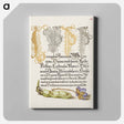 アートパネル-Broad Bean and Liverleaf from Mira Calligraphiae Monumenta
 - 書道のお手本 Canvas.