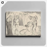 アートパネル-A Serpent Attacking Buoso Donata - ウィリアム ブレイク Canvas.