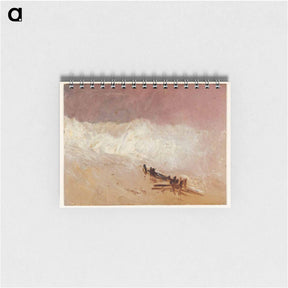 アートメモ帳-Shore Scene with Waves and Breakwater - ウィリアム ターナー Memo.
