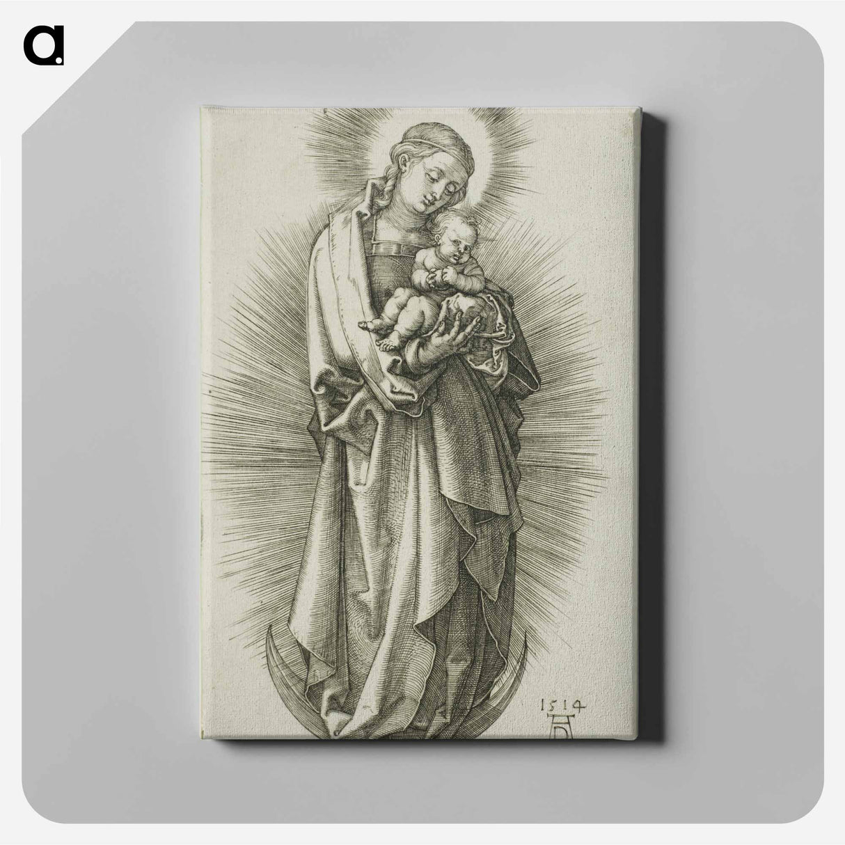 アートパネル-The Virgin on the Crescent with a Diadem - アルブレヒト デューラー Canvas.