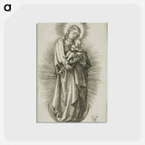 アートポストカード-The Virgin on the Crescent with a Diadem - アルブレヒト デューラー Postcard.