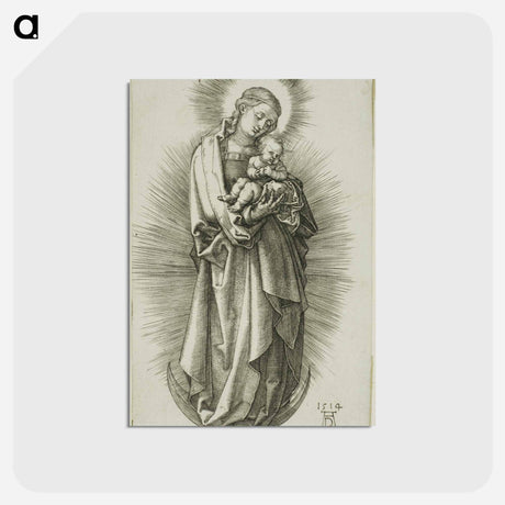 アートポストカード-The Virgin on the Crescent with a Diadem - アルブレヒト デューラー Postcard.