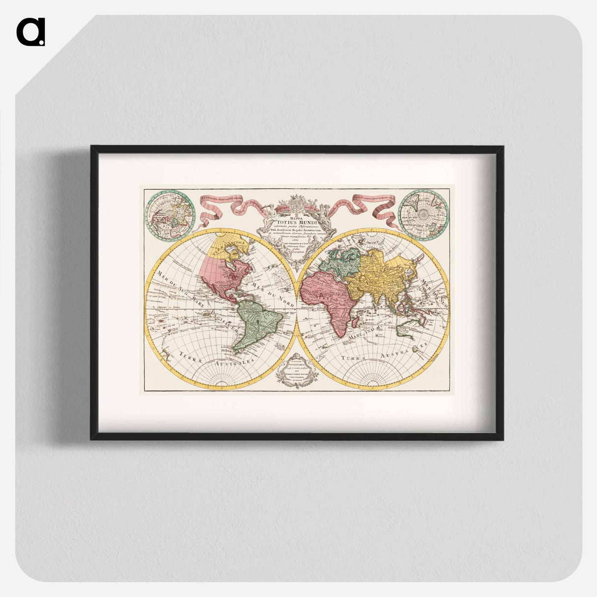 Mappa totius mundi - アンティーク地図 Poster.