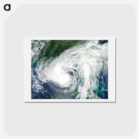 アートポストカード-Tropical Storm Isaac over Florida
 - 上空からの地球 Postcard.