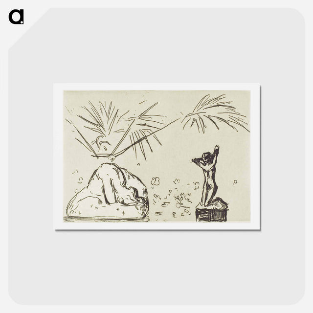 アートポストカード-Interior with Sculptures - エドヴァルド ムンク Postcard.