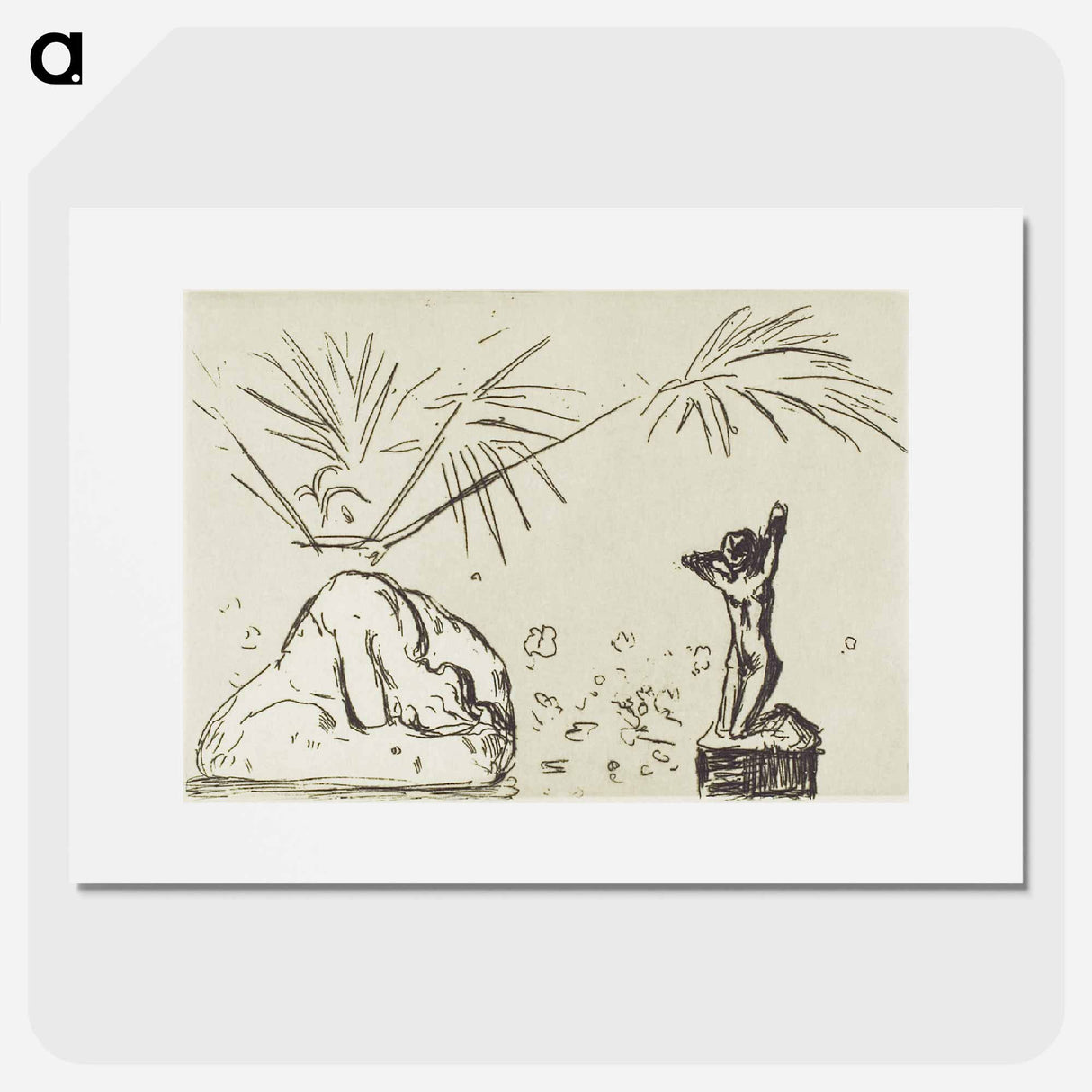 アートポスター-Interior with Sculptures - エドヴァルド ムンク Poster.