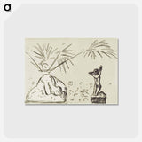 アートポストカード-Interior with Sculptures - エドヴァルド ムンク Postcard.