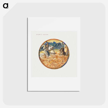 アートポストカード-Saturn's Loathing from The Flower Book - エドワード バーン ジョーンズ Postcard.