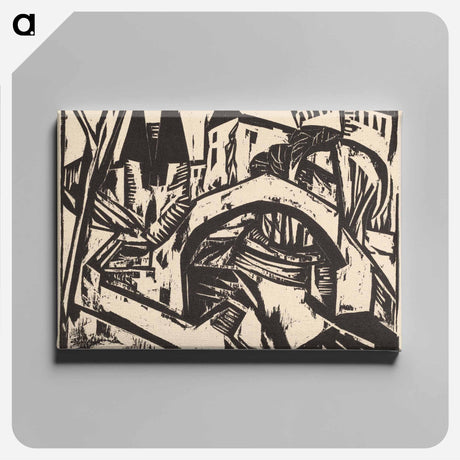 アートパネル-River Bank at Elisabeth - エルンスト ルートヴィヒ キルヒナー Canvas.