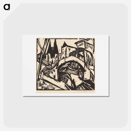 アートポストカード-River Bank at Elisabeth - エルンスト ルートヴィヒ キルヒナー Postcard.