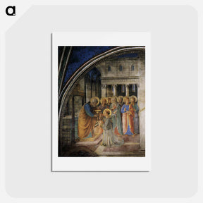 アートポストカード-St. Peter Consacrates Stephen as Deacon - フラ アンジェリコ Postcard.