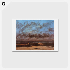 アートポストカード-Low Tide - ギュスターヴ クールベ Postcard.